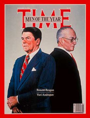 1983: Ronald Reagan (b.1911–d.2004) (2nd time) and Yuri Andropov (b.1914–d.1984)