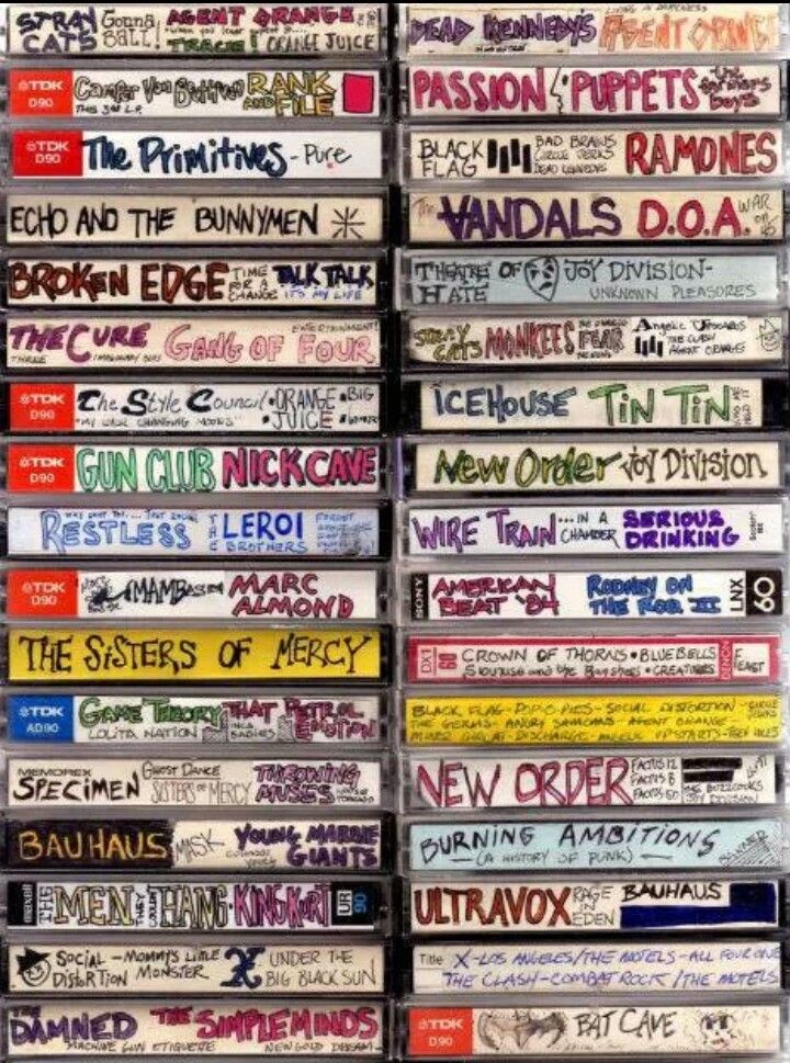 80s new wave cassette tapes