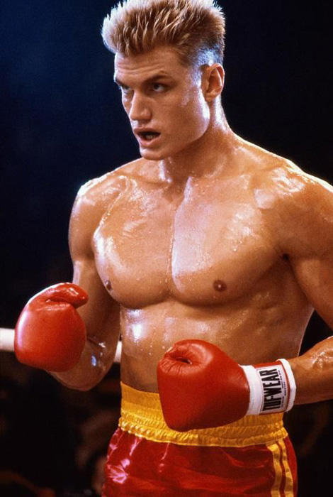 Dolph Lundgren as “Ivan Drago” in Rocky IV