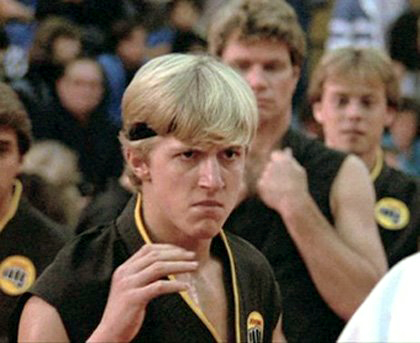 Billy Zabka as “Johnny Lawrence” in The Karate Kid