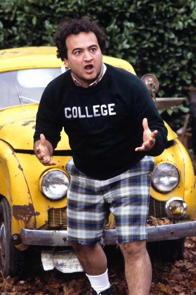 Bluto from Animal House in College sweatshirt