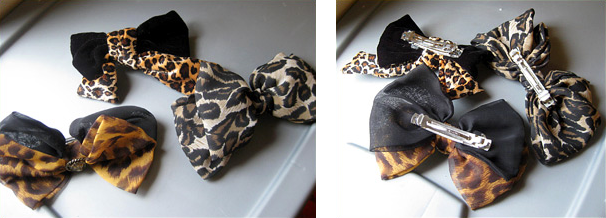 80s animal print hair bows (photo credit: Vintageheartbreaker)