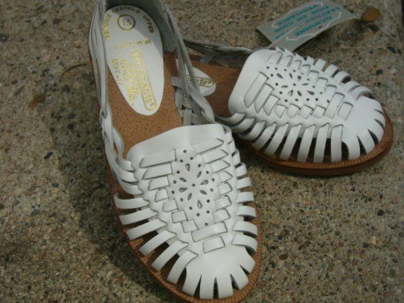 80s huarache sandals in white