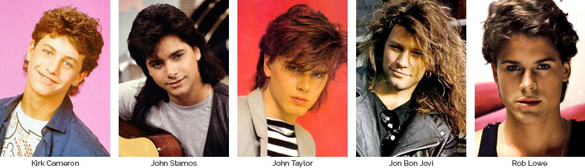 Best Looking Dudes of the 80s: Kirk Cameron, John Stamos, John Taylor, Jon Bon Jovi, & Rob Lowe