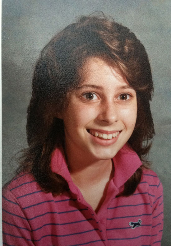 feathered bangs in the early 80s