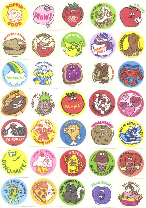 1980s Trend Scratch And Sniff Glossy Turkey Spice Stinky Stickers Gobble Single 