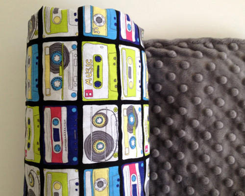 Cassette Tapes Blanket (photo credit: Lil Beautique)