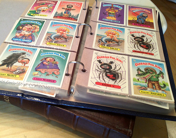 Binders of Garbage Pail Kids cards