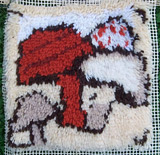 Vintage Latch Hook Panel: Mushrooms (photo credit: KeepitIrieHome)