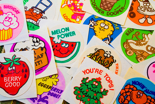 Scratch and sniff stickers from the 80s