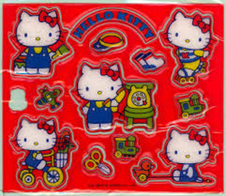 Hello Kitty puffy stickers