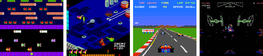 Frogger, Zaxxon, Pole Position, & Star Wars