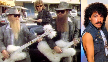 Best Facial Hair in 1983 Music: Beards of ZZ Top and moustache of John Oates