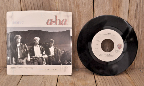 a-ha's "Take On Me" on 45 (photo credit: The Rusty Chicken)