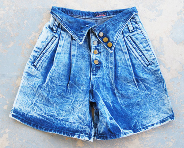 Fold Over Jean Shorts