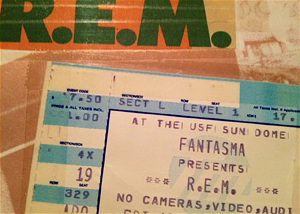 REM concert ticket stub