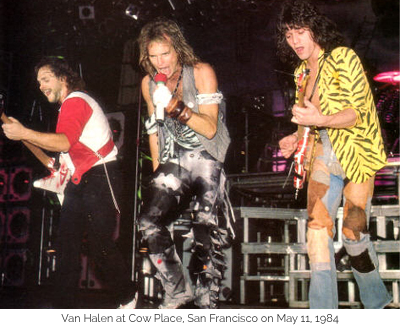 Van Halen at Cow Place, San Francisco on May 11, 1984