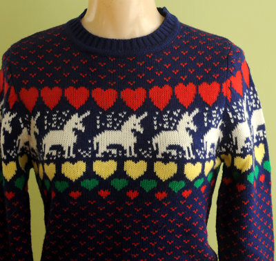 Fair Isle Sweaters: Unicorns and Hearts