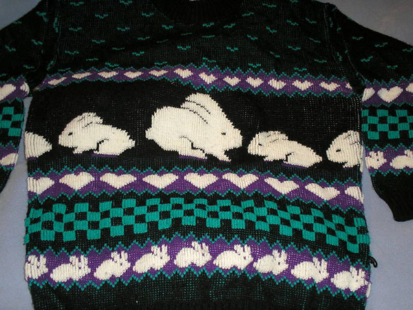 Fair Isle Sweaters: Bunnies, Checkerboards & Hearts