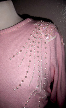 Pink sweater dress with bead detail (photo credit: Themis Vintage)