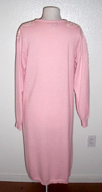 Pink sweater dress with bead detail (photo credit: Themis Vintage)