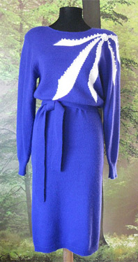 Soft angor sweater dress with bow design and pearls (photo credit: WonderGroveVintage)