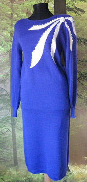 Soft angor sweater dress with bow design and pearls (photo credit: WonderGroveVintage)