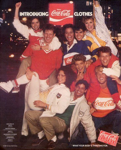 Coca-Cola Print Ad from the 80s featuring rugby style shirts (photo credit: 237)