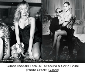 Guess Models Estelle Leffebure & Carla Bruni (Photo Credit: Guess)