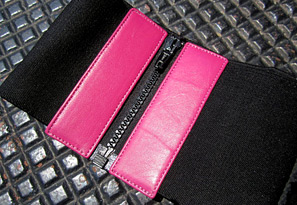 Hot pink and black elastic belt (photo credit:luluvoodoo)