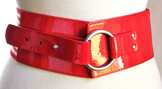 Red vinyl elastic belt (photo credit: HulaGirl1922)