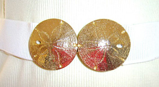 Sand dollar elastic belt (photo credit: I Love Vintagebagz)