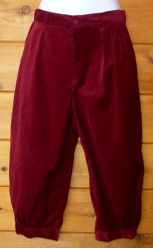 Berry colored corduroy knickers (photo credit: Black Rock Vintage)