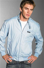 Somehow I don't remember the guys in the 80s looking quite this yummy in their sky blue Members Only Jackets.