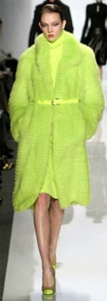 Michael Kors featured this neon green ensemble for his Fall 2009