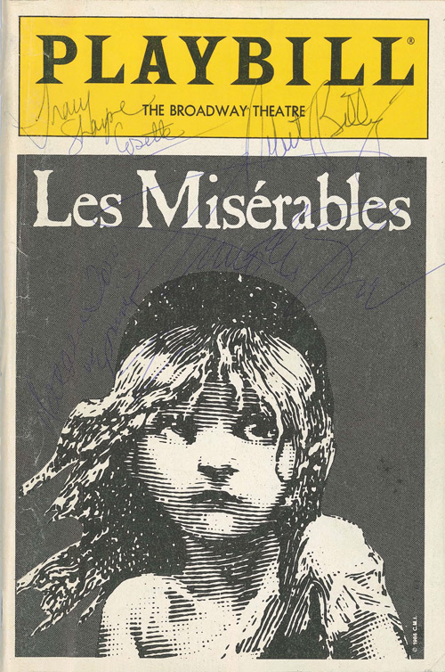 Signed Les Misérables program