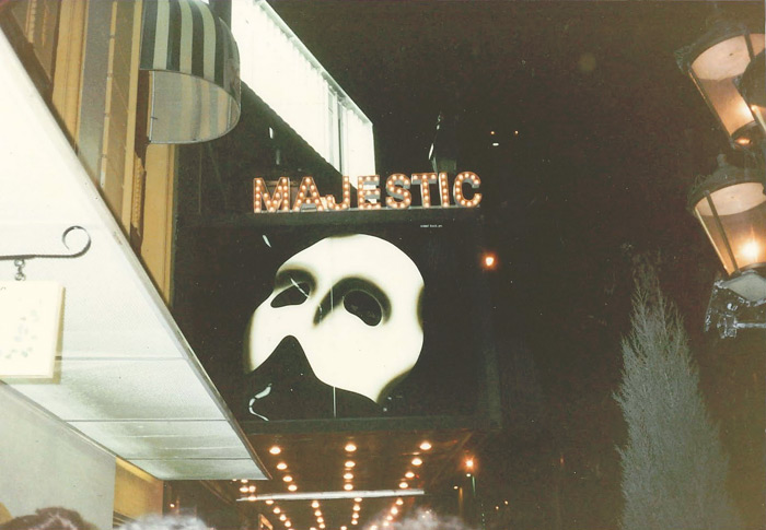 Phantom of the Opera on the Majestic Marquee