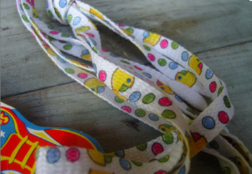 Pac-man shoelaces (photo credit: TheMixMatchedMutt)
