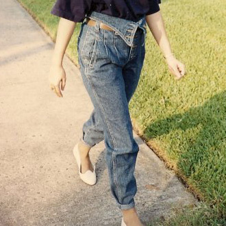 80s rolled up jeans