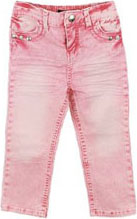 Pink acid washed jeans