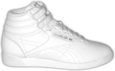and the reeboks with the straps