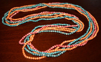 Twist A Beads: orange, teal & pink (photo credit: Zemkoofies)