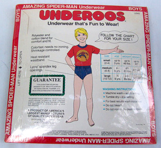 Underoos Size Chart