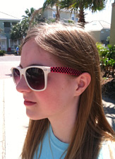 Checkered Wayfarer sunglasses