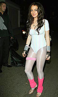 lindsay lohan's 80s costume