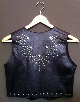 BeDazzled black leather vest (photo credit: Indian Summer Online)