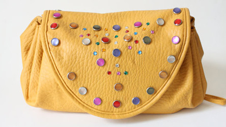 BeDazzled mustard purse (photo credit: Thread Echoes)