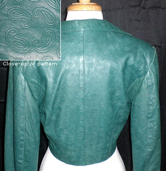 Green paisley North Beach Leather jacket