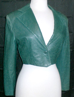 Green paisley North Beach Leather jacket