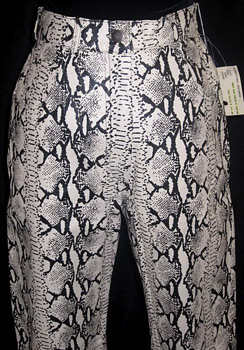 mens snakeskin leather pants